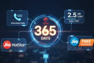 एअरटेलने लॉन्च केला ३६५-दिवसीय रिचार्ज प्लॅन – अनलिमिटेड कॉल, २.५जीबी दैनंदिन डेटा व जिओहॉटस्टार सबस्क्रिप्शन मोफत